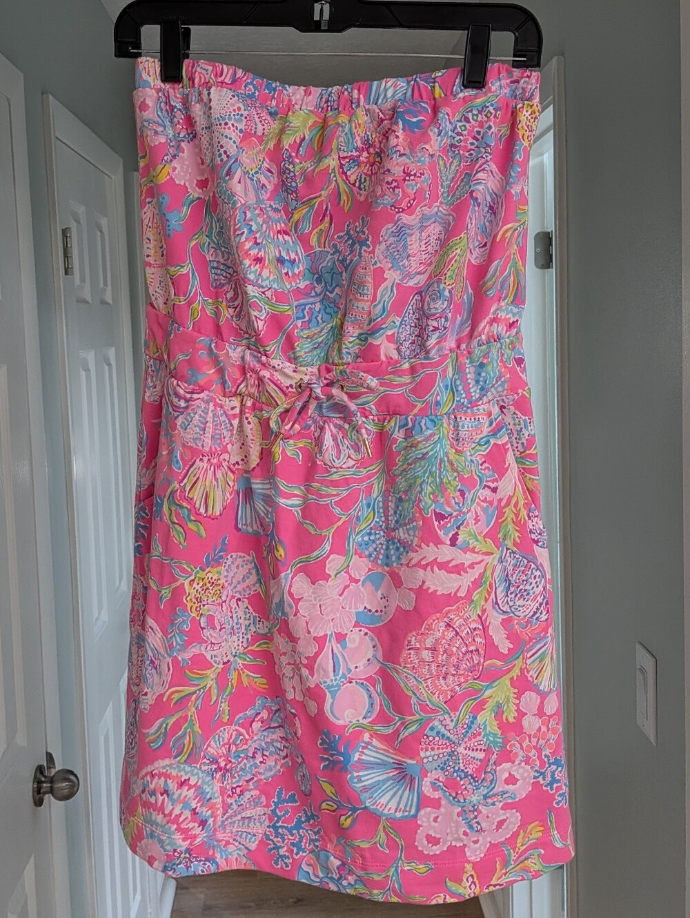 LILLY PULITZER PINK ISLE SHELL ME SOMETHING GOOD LARCH COVERUP M